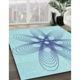 thumbnail image 3 of Ahgly Company Machine Washable Indoor Rectangle Transitional Iceberg Blue Area Rugs, 8' x 10', 3 of 7