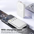 thumbnail image 6 of Magnetic Wireless Power Bank,DFITO Portable 10000 mAh Charger Built in 4 Cables,Slim Fast Charging Power Bank for Cell Phones(White), 6 of 10