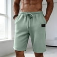 thumbnail image 3 of Yievot Casual Shorts for Men Waffle Textured Drawstring Elastic Waist Summer Travel Vacation Shorts, 3 of 6