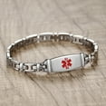 thumbnail image 1 of LinnaLove 7 1/2 in Lady Medical Alert id Bracelets-Stainless steel Medical bracelets for women Alzheimer's disease bracelets, 1 of 6