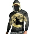 thumbnail image 2 of Elvqul Shirts for Men Pullover Big and Tall Halloween Hooded Halloween Long Sleeve with Mask Mens Shirts, 2 of 5