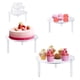 thumbnail image 1 of Soporte de acrílico para tartas, 3 unidades, redondo, transparente, de 3 niveles, para cupcakes, postres, tartas, pizza, 1 of 6
