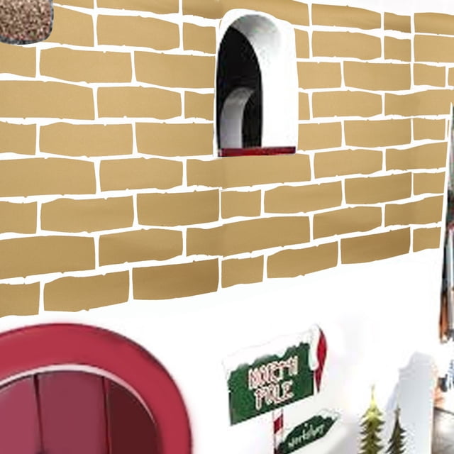 Adhesivo de pared de PVC BuyWeek 4 piezas diseño ladrillo negro