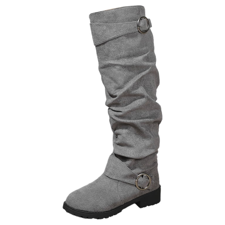Stylish Gray High-Top Boots Amazon.com: Hbeylia Women main image 2