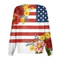thumbnail image 5 of Women Nursing Scrub Jackets 250th Anniversary Usa Nurse Uniforms Casual Long Sleeve Crew Neck Patriotic American Flag Shirts, 5 of 5