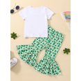 thumbnail image 3 of Bagilaanoe 2Pcs Toddler Baby Girl Long Pants Set Print Long Sleeve T Shirts Tops + Flare Trousers 12M 18M 24M 3T 4T 5T Kids Casual Outfits, 3 of 9