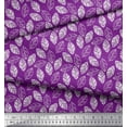 thumbnail image 2 of Soimoi Rayon Crepe Fabric Leaves Block Print Sewing Fabric Yard 46 Inch Wide, 2 of 3
