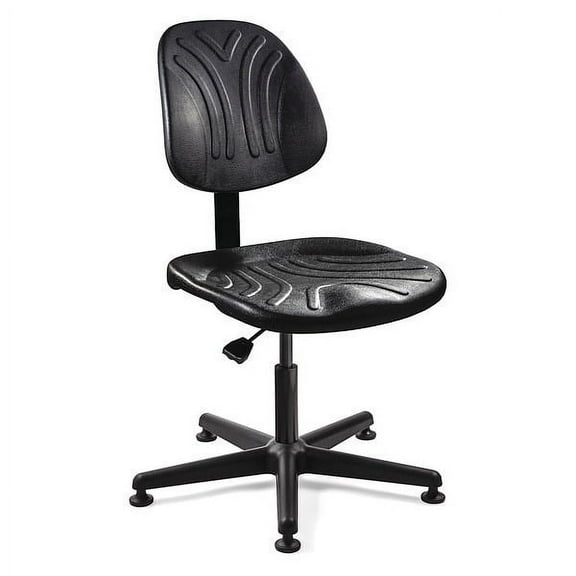 Bevco Polyurethane Desk Chair, 15" to 20", No Arms, Black 7000D