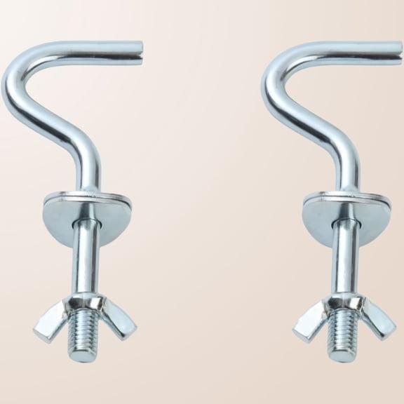 Heavy Duty Metal Hammock Hooks, Silver Zinc Plating Replacement Hardware, Indoor Outdoor Accessories