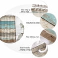 thumbnail image 6 of Farmhouse Blue Grey Brown Waterproof Fabric Shower Curtain,Vintage Ombre Wooden Waterproof Fabric Shower Curtain for Bathroom Curtains Bathtubs Hotel Shower Curtains with 12 Hooks Stall 54x78in, 6 of 8