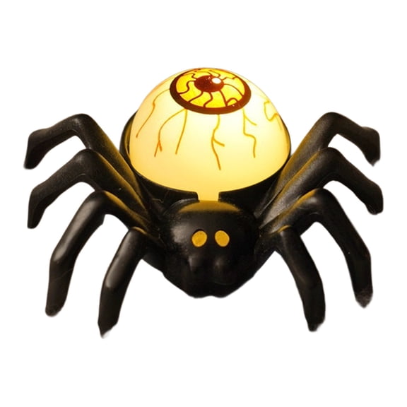 Diceymbol Creepy Spider Night Lamp Battery-Powered Halloween Mood Light in Blue/Orange/Red for Indoor/Outdoor Displays