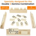 thumbnail image 3 of Lzvxtym Dominoes Set for Adults with 4 Wood Racks Funny Domino Game Set with 28 Colored Dominos and EVA Case Portable Dominoes Travel Set Complete Dominos Set for Family Board Games, 3 of 10