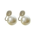 thumbnail image 2 of Petites Boucles d'Oreilles Rondes Fraîches et Douces en Perles Shijia Légères et Fortes, Rétro, Sans Perçage, 2 of 6