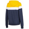 thumbnail image 3 of Women's New Era Heather Navy Milwaukee Brewers Colorblock Full-Zip Hoodie Jacket, 3 of 4