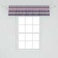 thumbnail image 2 of Ambesonne Aztec Window Valance, Purple Art Tribal Triangles, 54" X 12", Multicolor, 2 of 2