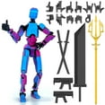 thumbnail image 1 of Titan 13 Action Figure, T13 Action Figure Robot, Stikbot Toys with Weapon Accessories, 3D Printed Action Figures Toys, Multi-jointed Movable Stick Bots Articulated Robot Dummy, Bot Figures, 1 of 7
