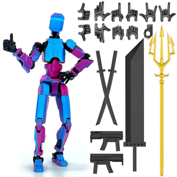 Juego de muñecas móviles, muñeca móvil Titan Robot impresa en 3D, muñeca móvil posable, adecuada para coleccionistas, decoración de escritorio
