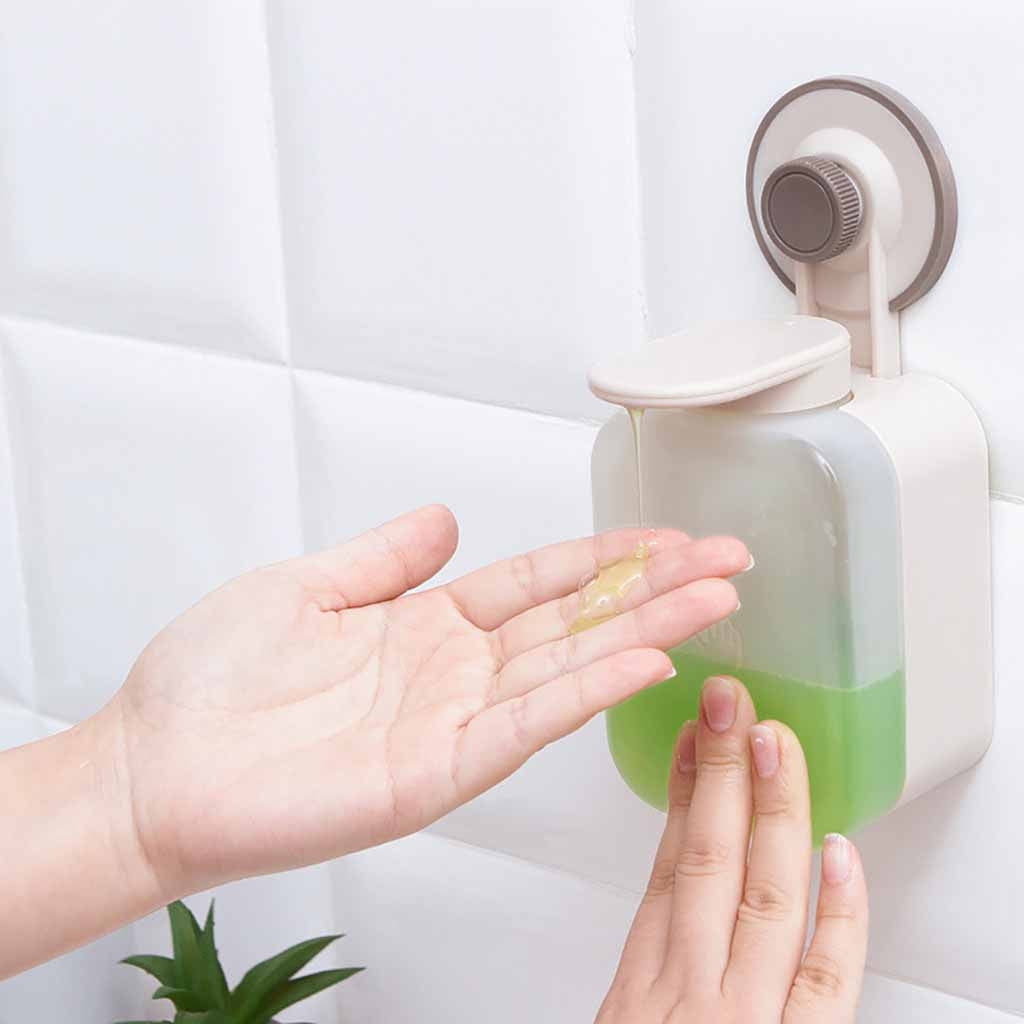Suction Cup Soap Dispenser Wall Mounted ABS Waterproof Soap Box for