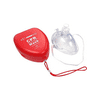 Primacare RS-6845WM Single Valve CPR Rescue Mask in Red Hard Case, Adult/Child Pocket Resuscitator with Elastic Strap, Air Cushioned Edges, 6.5x4.8x1.6 inches