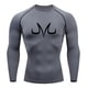 thumbnail image 2 of Camisa de compresión con estampado de Anime para hombre, Top deportivo elástico de manga larga, transpirable, absorbente de sudor, secado rápido, negro, blanco y gris, 2 of 5