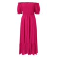 thumbnail image 4 of Robe Femme Jeune Femme Robes Robe d'Été Ligne Col Slim Fit Mode Plage Vacances Robe Adulte Vêtements Femme Rose Vif Taille L, 4 of 7