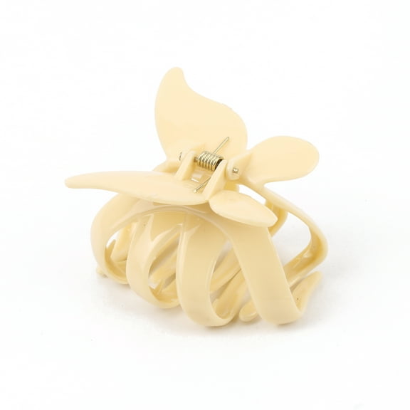 6 PC Beautiful and Elegant Butterfly  Jaw Claw Clip in Off-White Color: Clips Girl Brand