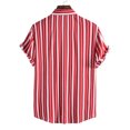 thumbnail image 3 of HONHUZH Mens Shirts Clearance,Summer Shirt Printing Casual Men's Short Sleeve Shirt Lapel Top, 3 of 4