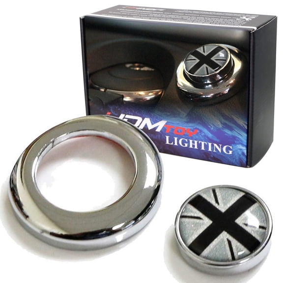 Classic Black/White Color UK Union Jack Design Engine Start Push Start Cap Cover Decoration For 2nd Gen MINI Cooper