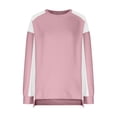 thumbnail image 6 of Casual Sweatshirts Top Blouse Hoodie for Women Y2k Solid Color Light Weight Senior Trendy Sports for Autumn And Winter Men&Women 2025 Daily Pink XXL, 6 of 8