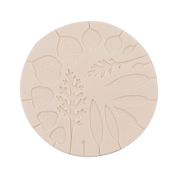 Wosthever Molde de silicona con forma de hoja de 17 rejillas, bricolaje, reemplazo inodoro, simulación de antiadherente, molde para hornear Herramientas y accesorios para hornear gris claro