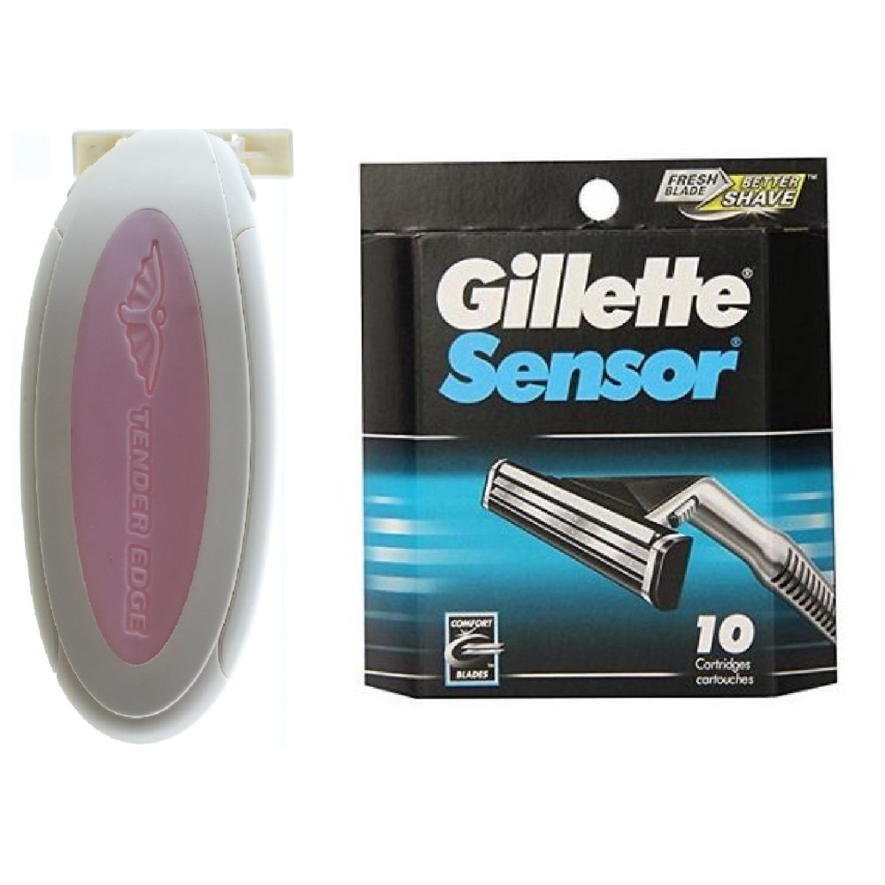 Sensor Excel Women's Compatible Razor (Pink) + Gillette Sensor Razor