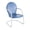 Blue, variant on Maykoosh Retro Renaissance Outdoor Metal Armchair With White Gloss Finish Legs, Green Gloss Seat Finish, Retro Patio Furniture, Powder-Coated Finish, 28.20 x 22.00 x 33.25 Inch