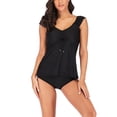 thumbnail image 3 of Women Plus Size Takini High Waist RuffleSwimwear Swimuit Female Retro Bikini Set, 3 of 9