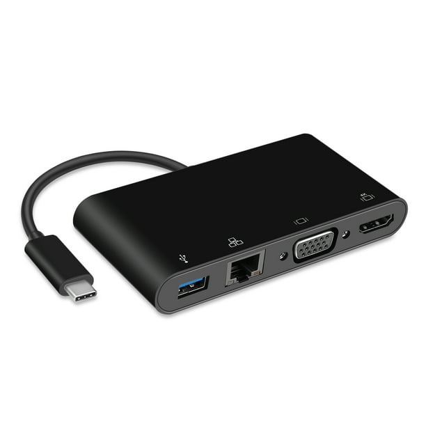 USB Type C (USBC) to HDMI 4K VGA Gigabit USB 3.0 Hub