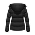 thumbnail image 2 of GGleaf Women's Hooded Warm Winter Coat Plus Size Thicken Puffer Jacket with Removable Hood Black 1X, 2 of 5