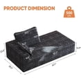 thumbnail image 6 of Flannel Fabric Chaise Lounge, No Assembly Required and Space Saving, Black, 6 of 6