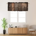 thumbnail image 2 of Wooden Barn Door Kitchen Valance Curtain Rod Pocket Rustic Farmhouse Western Vintage Door Window Treatment for Living Room Bedroom Bathroom 54 by 18 in, 1 Panel, 2 of 6