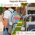 thumbnail image 7 of SEANATIVE Clear Backpacks for Girls Boys Preschool Elementary Kids Clear Backpack Transparent Bookbag See Through Daypack PVC Heavy Duty School Bag, Crab Starfish Palm Tree Pattern, 7 of 7