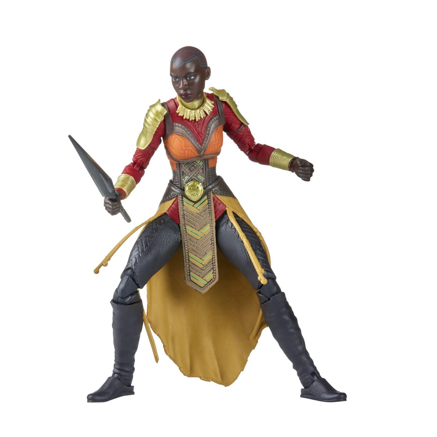 Marvel Legends Series Black Panther Wakanda Forever Okoye 6-inch MCU Action Figure Toy, 2 Accessories, 1 Build-A-Figure Part