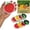 Multicolored Vegetables, variant on Cellulose Compressed Sponges Bulk - Fruit Shaped Kitchen Pack of 8 - , Odor Free, , Pop Up Compostable Scrubbers for Washing Dishes