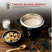 Aroma Select Stainless 6-Cup Electric Rice Cooker, Black