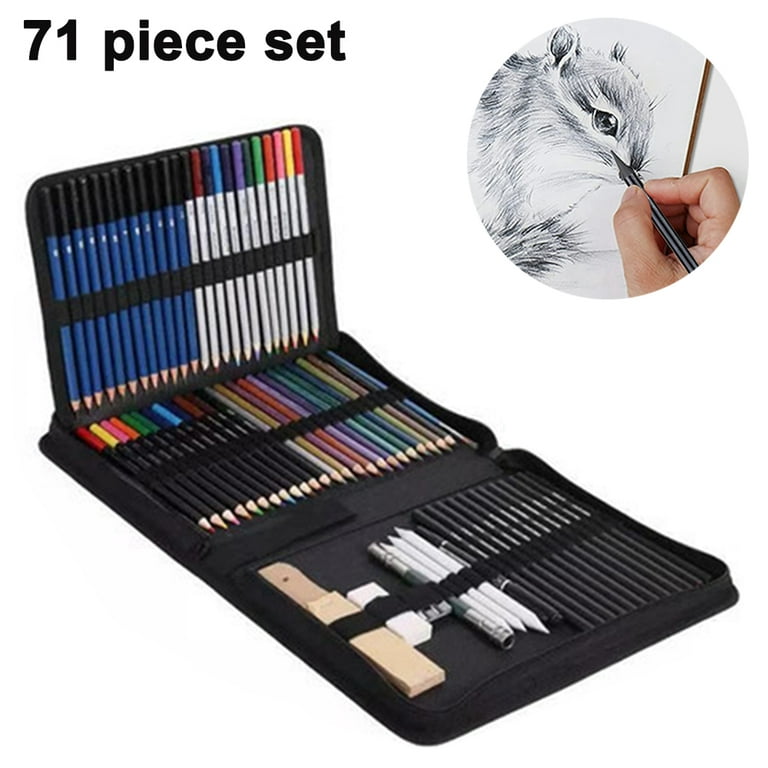 51-piece Set Drawing Pencils Art Kit, Drawing Pens Professional Art  Graphite Charcoal Paint Drawing Tools