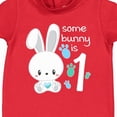 thumbnail image 3 of Inktastic Somebunny is One First Birthday Bunny Baby Fleece Romper, 3 of 4