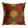 thumbnail image 1 of BSDHOME Housse de Coussin Arrangement Coloré Fleurs Rouges Oranges Vert Raster Belle Beauté 16x16 Pouces, 1 of 1