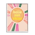 thumbnail image 4 of Stupell Industries Hello Sunshine Groovy Text Pink Green Sun Rays Graphic Art White Framed Art Print Wall Art, Design by Ilene Segal, 4 of 5