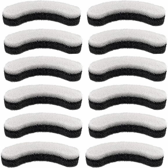 12 Pack Cat Water Fountain Filter, Cat Water Fountain Filters for NPET WF050 & WF100 Transparent Water Fountain, Cat Fountain Filter Replacement with Triple Filtration System