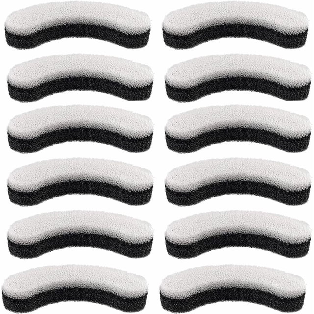 12 Pack Cat Water Fountain Filter, Cat Water Fountain Filters for NPET WF050 & WF100 Transparent Water Fountain, Cat Fountain Filter Replacement with Triple Filtration System
