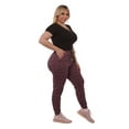 thumbnail image 3 of Plus Size Soft Brushed Fleece Lined Sweatpants - Burgundy Space Dye, 3 of 9