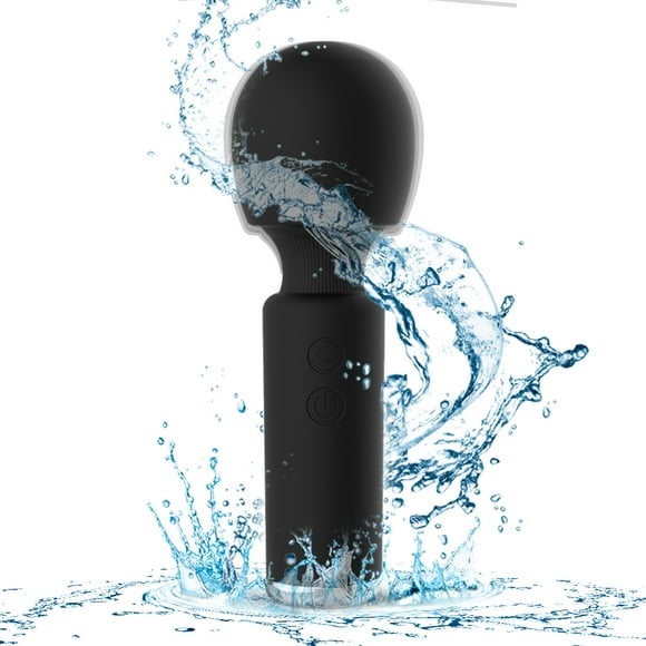 10 Vibrating Patterns Cordless Powerful Handheld Wand Massager with Strong Vibration, Personal Therapy Massager, Wand Massager for Women,Black