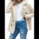 thumbnail image 3 of Abrigos de Invierno para Mujer, de Forro , Piel Sintética, de Oveja, Chaquetas Extragrandes y Modernas, Ropa de Abrigo Cálida Como la Leche 5XL, 3 of 9